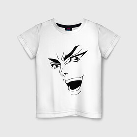 Детская футболка хлопок с принтом Dio face в Белгороде, 100% хлопок | круглый вырез горловины, полуприлегающий силуэт, длина до линии бедер | глаза | дио | лицо | нос | рот | смотрит
