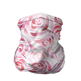 Бандана-труба 3D с принтом Розовые розы в Белгороде, 100% полиэстер, ткань с особыми свойствами — Activecool | плотность 150‒180 г/м2; хорошо тянется, но сохраняет форму | botanic | flower | pink | rose | summer | watercolor | акварель | акварельный | белый | ботаника | весна | летний | лето | нежный | пастельный | розовый | розы | цветочный | цветы