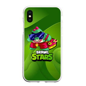 Чехол для iPhone XS Max матовый с принтом Базз Buzz Brawl Stars Green в Белгороде, Силикон | Область печати: задняя сторона чехла, без боковых панелей | brawl | brawl stars | brawlstars | brawl_stars | buz | buzz | баз | базз | бравл | бравлстарс | буз