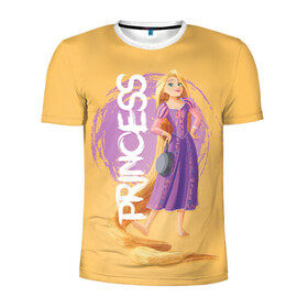 Мужская футболка 3D спортивная с принтом Princess в Белгороде, 100% полиэстер с улучшенными характеристиками | приталенный силуэт, круглая горловина, широкие плечи, сужается к линии бедра | Тематика изображения на принте: disney | disney princess | rapunzel | дисней | прнцесса | рапунцель