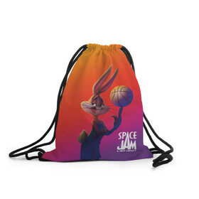 Рюкзак-мешок 3D с принтом Space Jam 2 Багз Банни в Белгороде, 100% полиэстер | плотность ткани — 200 г/м2, размер — 35 х 45 см; лямки — толстые шнурки, застежка на шнуровке, без карманов и подкладки | bugs bunny | space jam | space jam 2 | space jam a new legacy | vdzabma | багз банни | космический джем | космический джем 2 | космический джем: новое поколение