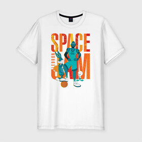 Мужская футболка хлопок Slim с принтом Space Jam Lebron в Белгороде, 92% хлопок, 8% лайкра | приталенный силуэт, круглый вырез ворота, длина до линии бедра, короткий рукав | bugs bunny | lebron james | space jam | space jam 2 | space jam a new legacy | tweety | vdzabma | багз банни | космический джем | космический джем 2 | космический джем: новое поколение | леброн джеймс | твити