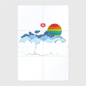 Магнитный плакат 2Х3 с принтом Pop it / Simple Dimple в Белгороде, Полимерный материал с магнитным слоем | 6 деталей размером 9*9 см | pop it | simple dimple | восход | закат | лайк | небо | облака | попит | сердечко | симпл димпл