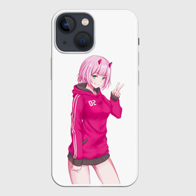 Чехол для iPhone 13 mini с принтом ЛЮБИМЫЙ ВО ФРАНКСЕ | 02 в Белгороде,  |  | anime | darling | darling in the franxx | girl | sempai | senpai | аниме | вайфу | дарлинг | девушка | зеро ту | леденец | милый | ноль два | няшка | розовые волосы | розовый | сенпай | стрелиция | тян | франкс | чупа чупс