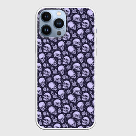 Чехол для iPhone 13 Pro Max с принтом Черепа в Белгороде,  |  | background | bones | flowers | pattern | roses | skulls | кости | паттерн | розы | фон | цветы | черепа