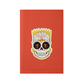 Обложка для паспорта матовая кожа с принтом Мексиканский Барт в Белгороде, натуральная матовая кожа | размер 19,3 х 13,7 см; прозрачные пластиковые крепления | Тематика изображения на принте: bart | simpsons | the simpson | барт | мульт | мультфильм | симпсоны