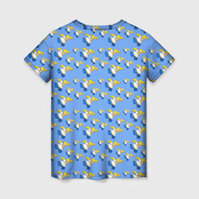 Женская футболка 3D с принтом Gomers pattern в Белгороде, 100% полиэфир ( синтетическое хлопкоподобное полотно) | прямой крой, круглый вырез горловины, длина до линии бедер | gomer | simpsons | the simpson | гомер | мульт | мультфильм | симпсоны