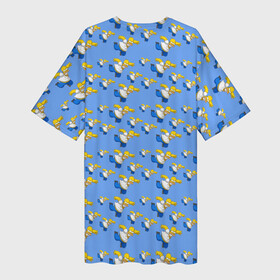 Платье-футболка 3D с принтом Gomers pattern в Белгороде,  |  | gomer | simpsons | the simpson | гомер | мульт | мультфильм | симпсоны