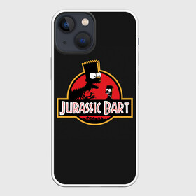 Чехол для iPhone 13 mini с принтом Jurassic Bart в Белгороде,  |  | bart | dinosour | simpsons | the simpson | барт | динозавр | мульт | мультфильм | парк юрского периода | симпсоны