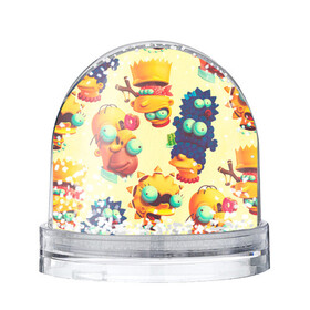 Игрушка Снежный шар с принтом Crazy Simpsons в Белгороде, Пластик | Изображение внутри шара печатается на глянцевой фотобумаге с двух сторон | bart | gomer | liza | simpsons | the simpson | барт | гомер | лиза | мардж | мульт | мультфильм | симпсоны