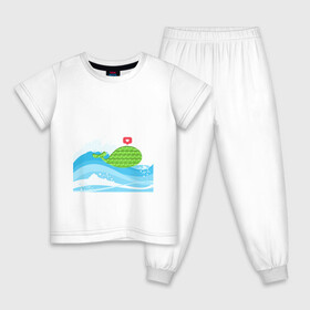 Детская пижама хлопок с принтом Simple Dimple / Pop it в Белгороде, 100% хлопок |  брюки и футболка прямого кроя, без карманов, на брюках мягкая резинка на поясе и по низу штанин
 | pop it | simple dimple | волны | кит | кит на море | лайк | море | небо | попит | рыбка | сердечко | симпл димпл | тренды | шторм