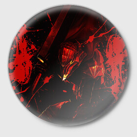 Значок с принтом Berserk персонаж в Белгороде,  металл | круглая форма, металлическая застежка в виде булавки | anime | berserk | аниме | берсерк | бесерк | гатс | манга | мультфильм