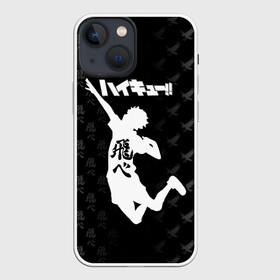 Чехол для iPhone 13 mini с принтом Fly high иероглифами | Haikyuu в Белгороде,  |  | anime | haikyu | haikyuu | karasuno | karasuno high | manga | аниме | волейбол | волейбольный клуб | вороны | иероглиф | карасуно | лого | манга | на японском | надпись | старшая школа | флу хайг | хаику | хаикую | черный