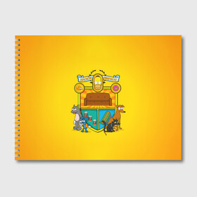 Альбом для рисования с принтом Simpsons nation в Белгороде, 100% бумага
 | матовая бумага, плотность 200 мг. | gomer | simpsons | the simpson | гомер | мульт | мультфильм | симпсоны