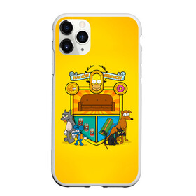 Чехол для iPhone 11 Pro матовый с принтом Simpsons nation в Белгороде, Силикон |  | gomer | simpsons | the simpson | гомер | мульт | мультфильм | симпсоны