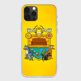 Чехол для iPhone 12 Pro с принтом Simpsons nation в Белгороде, силикон | область печати: задняя сторона чехла, без боковых панелей | Тематика изображения на принте: gomer | simpsons | the simpson | гомер | мульт | мультфильм | симпсоны