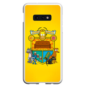 Чехол для Samsung S10E с принтом Simpsons nation в Белгороде, Силикон | Область печати: задняя сторона чехла, без боковых панелей | gomer | simpsons | the simpson | гомер | мульт | мультфильм | симпсоны