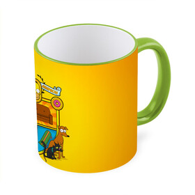 Кружка с полной запечаткой с принтом Simpsons nation в Белгороде, керамика | ёмкость 330 мл | Тематика изображения на принте: gomer | simpsons | the simpson | гомер | мульт | мультфильм | симпсоны