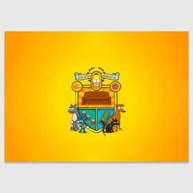 Поздравительная открытка с принтом Simpsons nation в Белгороде, 100% бумага | плотность бумаги 280 г/м2, матовая, на обратной стороне линовка и место для марки
 | gomer | simpsons | the simpson | гомер | мульт | мультфильм | симпсоны