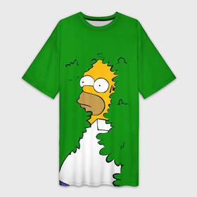 Платье-футболка 3D с принтом Мем с Гомером в Белгороде,  |  | gomer | mem | simpsons | the simpson | гомер | мем | мемы | мульт | мультфильм | симпсоны