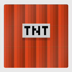 Магнитный плакат 3Х3 с принтом TNT в Белгороде, Полимерный материал с магнитным слоем | 9 деталей размером 9*9 см | игры | красный | лето | майнкрафт | тнт
