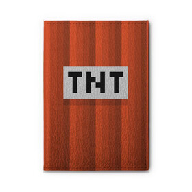 Обложка для автодокументов с принтом TNT в Белгороде, натуральная кожа |  размер 19,9*13 см; внутри 4 больших “конверта” для документов и один маленький отдел — туда идеально встанут права | игры | красный | лето | майнкрафт | тнт
