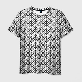 Мужская футболка 3D с принтом Берсерк много логотипов в Белгороде, 100% полиэфир | прямой крой, круглый вырез горловины, длина до линии бедер | anime | berserk | аниме | берсерк | бесерк | гатс | манга | мультфильм