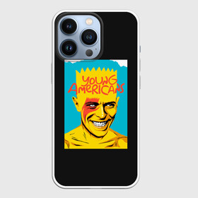 Чехол для iPhone 13 Pro с принтом Bart x Bowie в Белгороде,  |  | bart | simpsons | the simpson | барт | дэвид бови | дэвид боуи | мульт | мультфильм | симпсоны