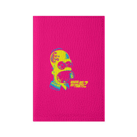 Обложка для паспорта матовая кожа с принтом Acid Gomer в Белгороде, натуральная матовая кожа | размер 19,3 х 13,7 см; прозрачные пластиковые крепления | gomer | simpsons | the simpson | гомер | мульт | мультфильм | симпсоны