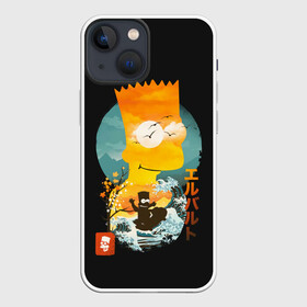 Чехол для iPhone 13 mini с принтом Барт в Азии в Белгороде,  |  | bart | simpsons | the simpson | азия | барт | мульт | мультфильм | симпсоны | япония
