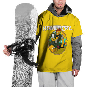 Накидка на куртку 3D с принтом Homer Cry в Белгороде, 100% полиэстер |  | far cry | farcray | gomer | homer | simpsons | the simpson | гомер | мульт | мультфильм | симпсоны | фар край