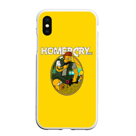 Чехол для iPhone XS Max матовый с принтом Homer Cry в Белгороде, Силикон | Область печати: задняя сторона чехла, без боковых панелей | far cry | farcray | gomer | homer | simpsons | the simpson | гомер | мульт | мультфильм | симпсоны | фар край