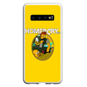 Чехол для Samsung Galaxy S10 с принтом Homer Cry в Белгороде, Силикон | Область печати: задняя сторона чехла, без боковых панелей | far cry | farcray | gomer | homer | simpsons | the simpson | гомер | мульт | мультфильм | симпсоны | фар край