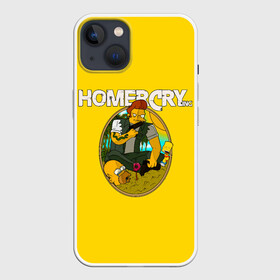 Чехол для iPhone 13 с принтом Homer Cry в Белгороде,  |  | far cry | farcray | gomer | homer | simpsons | the simpson | гомер | мульт | мультфильм | симпсоны | фар край