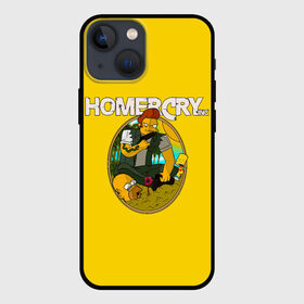Чехол для iPhone 13 mini с принтом Homer Cry в Белгороде,  |  | far cry | farcray | gomer | homer | simpsons | the simpson | гомер | мульт | мультфильм | симпсоны | фар край