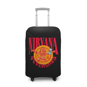 Чехол для чемодана 3D с принтом Nevermind в Белгороде, 86% полиэфир, 14% спандекс | двустороннее нанесение принта, прорези для ручек и колес | alternative | kurt cobain | metall | music | nirvana | rock | альтернатива | курт кобейн | курт кобэйн | металл | музыка | нирвана | нирванна | рок