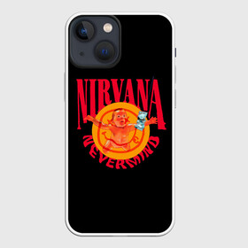 Чехол для iPhone 13 mini с принтом Nevermind в Белгороде,  |  | alternative | kurt cobain | metall | music | nirvana | rock | альтернатива | курт кобейн | курт кобэйн | металл | музыка | нирвана | нирванна | рок