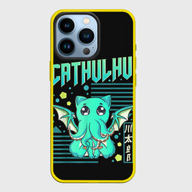 Чехол для iPhone 13 Pro с принтом CatHulhu в Белгороде,  |  | Тематика изображения на принте: ancient | azathoth | call | cat | cthulhu | dagon | good | howard | hydra | lovecraft | luck | nyarlathotep | of | phillips | the | unknown | yog sothoth | азатот | гидра | говард | дагон | древний | зов | йог сотот | кот | кошка | ктулху | лавкрафт | нев