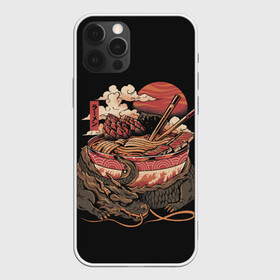 Чехол для iPhone 12 Pro Max с принтом Ramen Protector в Белгороде, Силикон |  | chinese | clouds | dawn | defender | dragon | fire breathing | japan | monster | protector | ramen | reptile | sticks | sunset | дракон | закат | защитник | китайский | монстр | облака | огнедышащий | палочки | рамен | рамэн | рассвет | япония