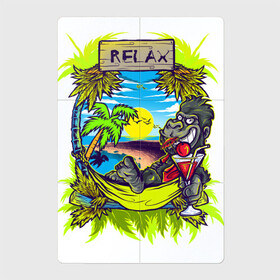 Магнитный плакат 2Х3 с принтом RELAX | МОРЕ | ПЛЯЖ в Белгороде, Полимерный материал с магнитным слоем | 6 деталей размером 9*9 см | palm | relax | sea | sun | гамак | горилла | лето | море | небо | обезьяна | отпуск | пальма | пальмы | пляж | релакс | солнце