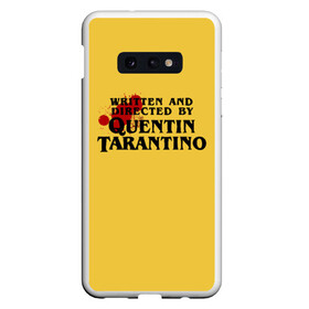 Чехол для Samsung S10E с принтом Quentin Tarantino в Белгороде, Силикон | Область печати: задняя сторона чехла, без боковых панелей | directed by quentin tarantino | mem qwentin | quentin tarantino | written and directed by quentin tarantino | бешенные псы | криминальное чтиво | любимый режиссер | мем | мем квентин тарантино | режиссер | режиссер квентин тарантино