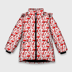 Зимняя куртка для девочек 3D с принтом Счастливчик в Белгороде, ткань верха — 100% полиэстер; подклад — 100% полиэстер, утеплитель — 100% полиэстер. | длина ниже бедра, удлиненная спинка, воротник стойка и отстегивающийся капюшон. Есть боковые карманы с листочкой на кнопках, утяжки по низу изделия и внутренний карман на молнии. 

Предусмотрены светоотражающий принт на спинке, радужный светоотражающий элемент на пуллере молнии и на резинке для утяжки. | 777 | cards | casino | chips | flash | fortune | game | joker | luck | omaha | poker | roulette | straight | texas holdem | tournament | азарт | джокер | игра | казино | карты | масти | омаха | покер | рулетка | стрит | техасский холдэм | турнир | удача |