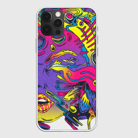 Чехол для iPhone 12 Pro Max с принтом Мысли наружу в Белгороде, Силикон |  | pop art | pop it | абстракция | взрыв мозга | глаза | губы | девушка | женщина | космос | поп арт | психоделика | рога | рот