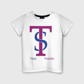 Детская футболка хлопок с принтом Tasty Sweetie в Белгороде, 100% хлопок | круглый вырез горловины, полуприлегающий силуэт, длина до линии бедер | cool | m | sweetie | t shirts | tasty | ts | volgograd