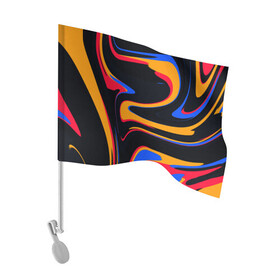 Флаг для автомобиля с принтом Color Mix в Белгороде, 100% полиэстер | Размер: 30*21 см | background | colorful | lines | иллюстрации | цвета