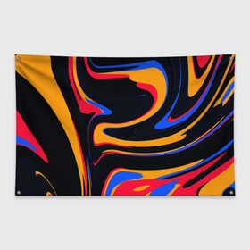 Флаг-баннер с принтом Color Mix в Белгороде, 100% полиэстер | размер 67 х 109 см, плотность ткани — 95 г/м2; по краям флага есть четыре люверса для крепления | background | colorful | lines | иллюстрации | цвета