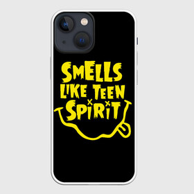 Чехол для iPhone 13 mini с принтом Smells like teen spirit в Белгороде,  |  | alternative | kurt cobain | metall | music | nirvana | rock | альтернатива | курт кобейн | курт кобэйн | металл | музыка | нирвана | нирванна | рок