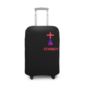 Чехол для чемодана 3D с принтом STARBOY - The Weeknd в Белгороде, 86% полиэфир, 14% спандекс | двустороннее нанесение принта, прорези для ручек и колес | blinding lights | music | pop | star boy | the weekend | the weeknd | музыка | уикенд