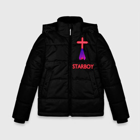 Зимняя куртка для мальчиков 3D с принтом STARBOY - The Weeknd в Белгороде, ткань верха — 100% полиэстер; подклад — 100% полиэстер, утеплитель — 100% полиэстер | длина ниже бедра, удлиненная спинка, воротник стойка и отстегивающийся капюшон. Есть боковые карманы с листочкой на кнопках, утяжки по низу изделия и внутренний карман на молнии. 

Предусмотрены светоотражающий принт на спинке, радужный светоотражающий элемент на пуллере молнии и на резинке для утяжки | blinding lights | music | pop | star boy | the weekend | the weeknd | музыка | уикенд