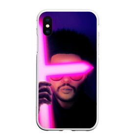 Чехол для iPhone XS Max матовый с принтом The Weeknd - Blinding Lights в Белгороде, Силикон | Область печати: задняя сторона чехла, без боковых панелей | Тематика изображения на принте: blinding lights | music | pop | star boy | the weekend | the weeknd | музыка | уикенд